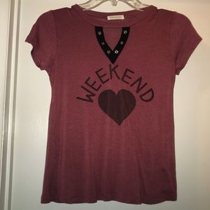 Accented Weekend Top